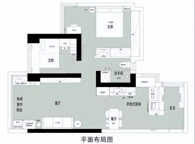 小的空间拥有5大功能区细节一步到位！CQ9电子平台网站78㎡极简风设计小(图1)