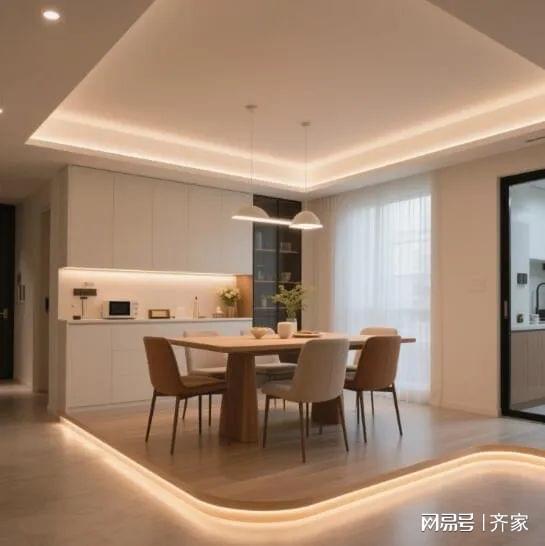 家的现代简约餐厅温馨到犯规！CQ9电子登录注册哇塞 这(图3)